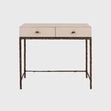 Arun Desk Bronze Dorato Pumice Leather