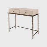 Arun Desk Bronze Dorato Pumice Leather