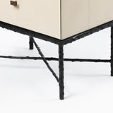 Arun Table Bronze 1 Drawer Pumice Leather