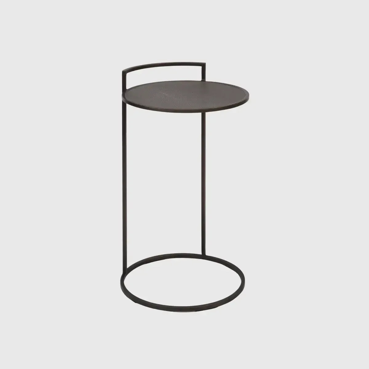 Arunya Round Cocktail Table Dorato and Grey Shagreen