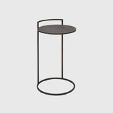 Arunya Round Cocktail Table Dorato and Grey Shagreen