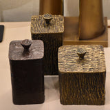 Arunya Square Canister Bronze Dorato