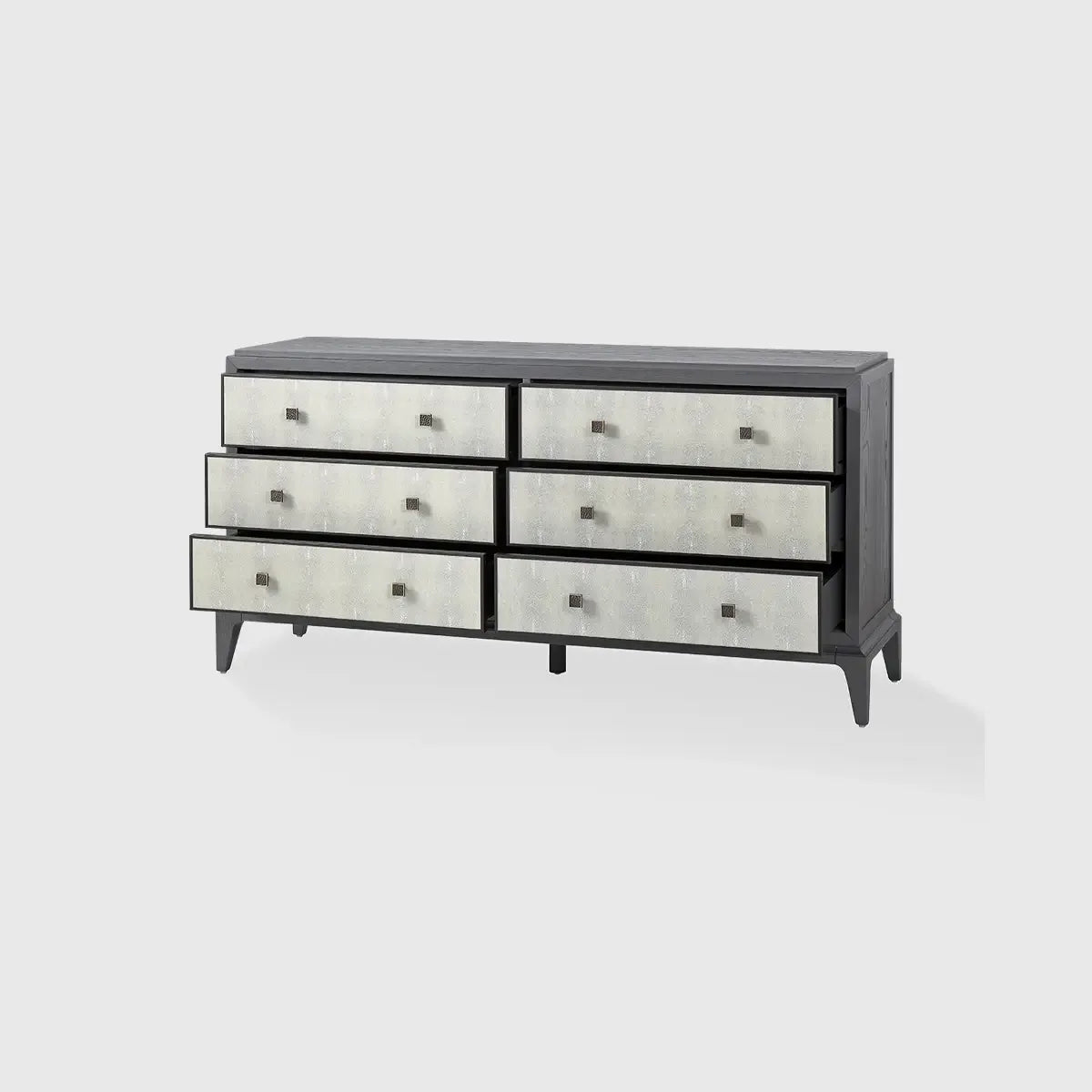 Astoria 6 Drawer Chest Graphite Grey and Shagreen