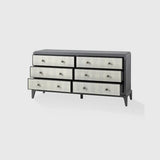 Astoria 6 Drawer Chest Graphite Grey and Shagreen