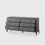 Astoria 6 Drawer Chest Graphite Grey by Eccotrading Design London