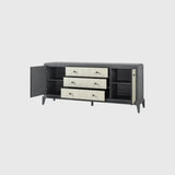 Astoria Cabinet in Graphite Grey with Shagreen Fronts