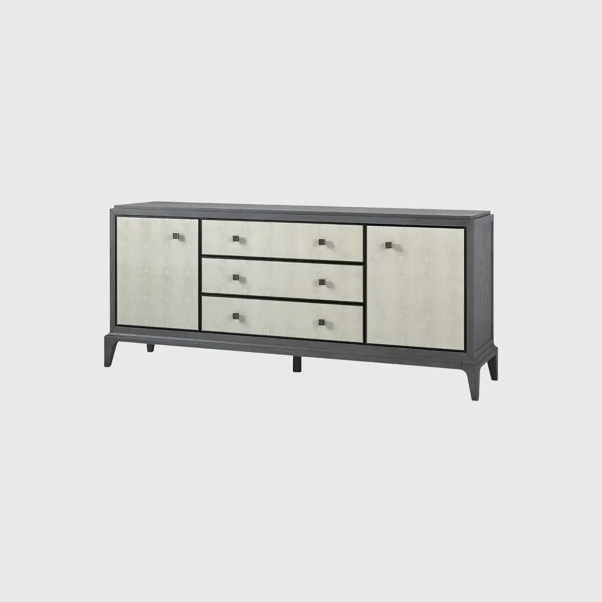 Astoria Cabinet in Graphite Grey with Shagreen Fronts