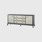 Astoria Cabinet in Graphite Grey with Shagreen Fronts