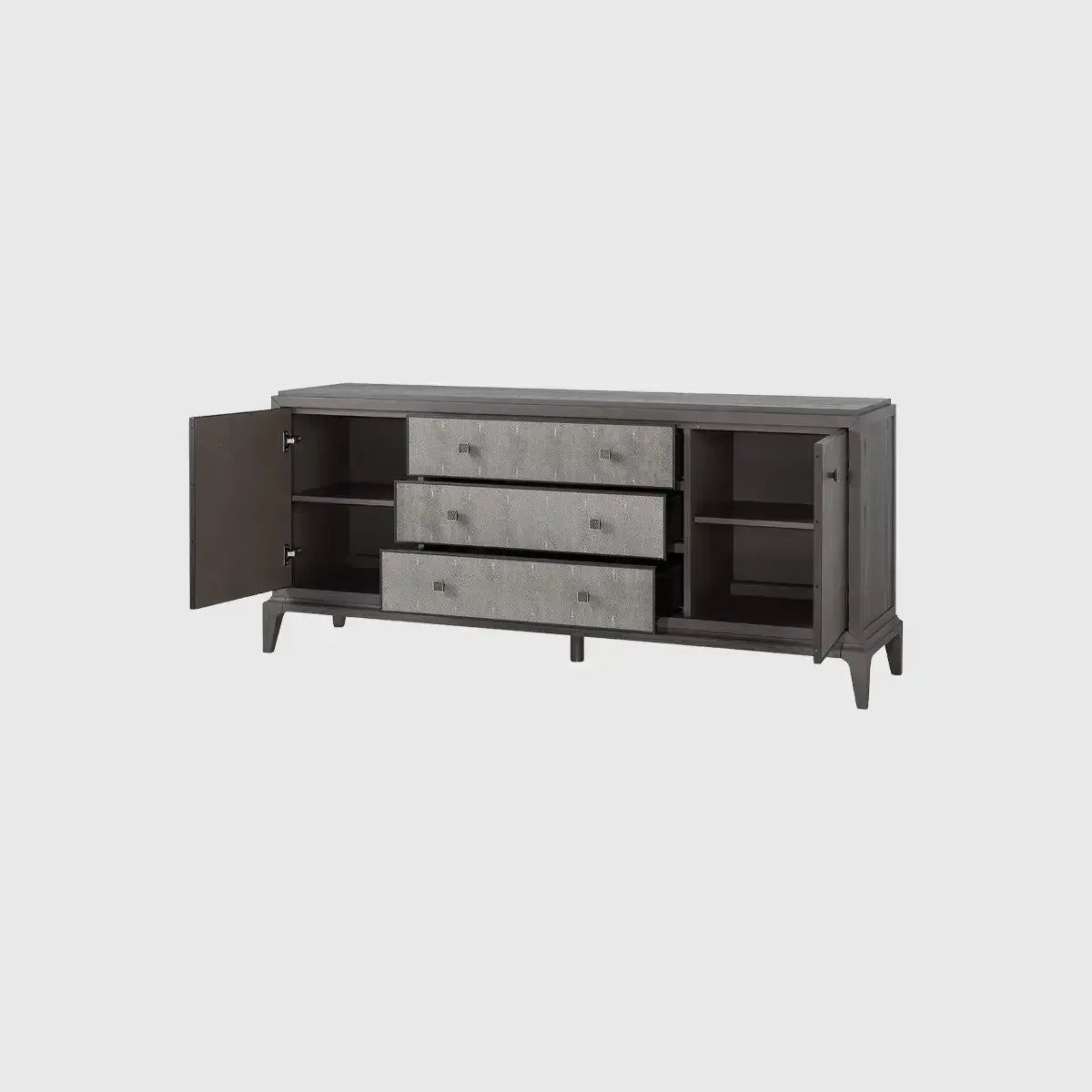 Astoria Cabinet in Macchiato with Shagreen Fronts
