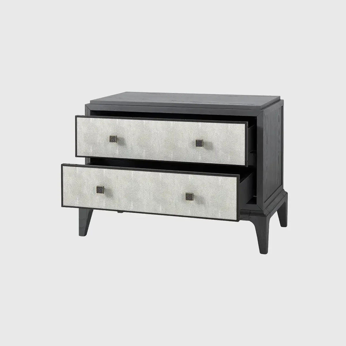 Astoria Nightstand Large Graphite Grey Shagreen