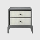 Astoria Nightstand Small Graphite Grey with Shagreen