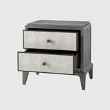 Astoria Nightstand Small Graphite Grey with Shagreen