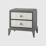 Astoria Nightstand Small Graphite Grey with Shagreen