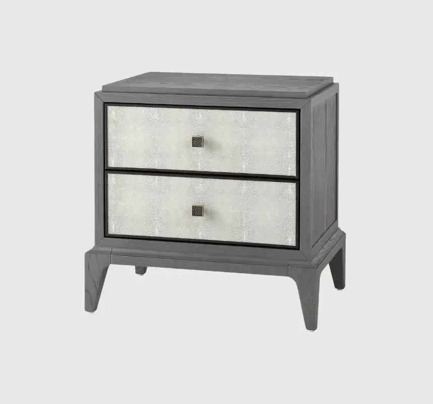 Astoria Nightstand Small Graphite Grey with Shagreen