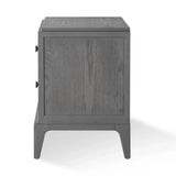 Astoria Nightstand Small Graphite Grey with Shagreen
