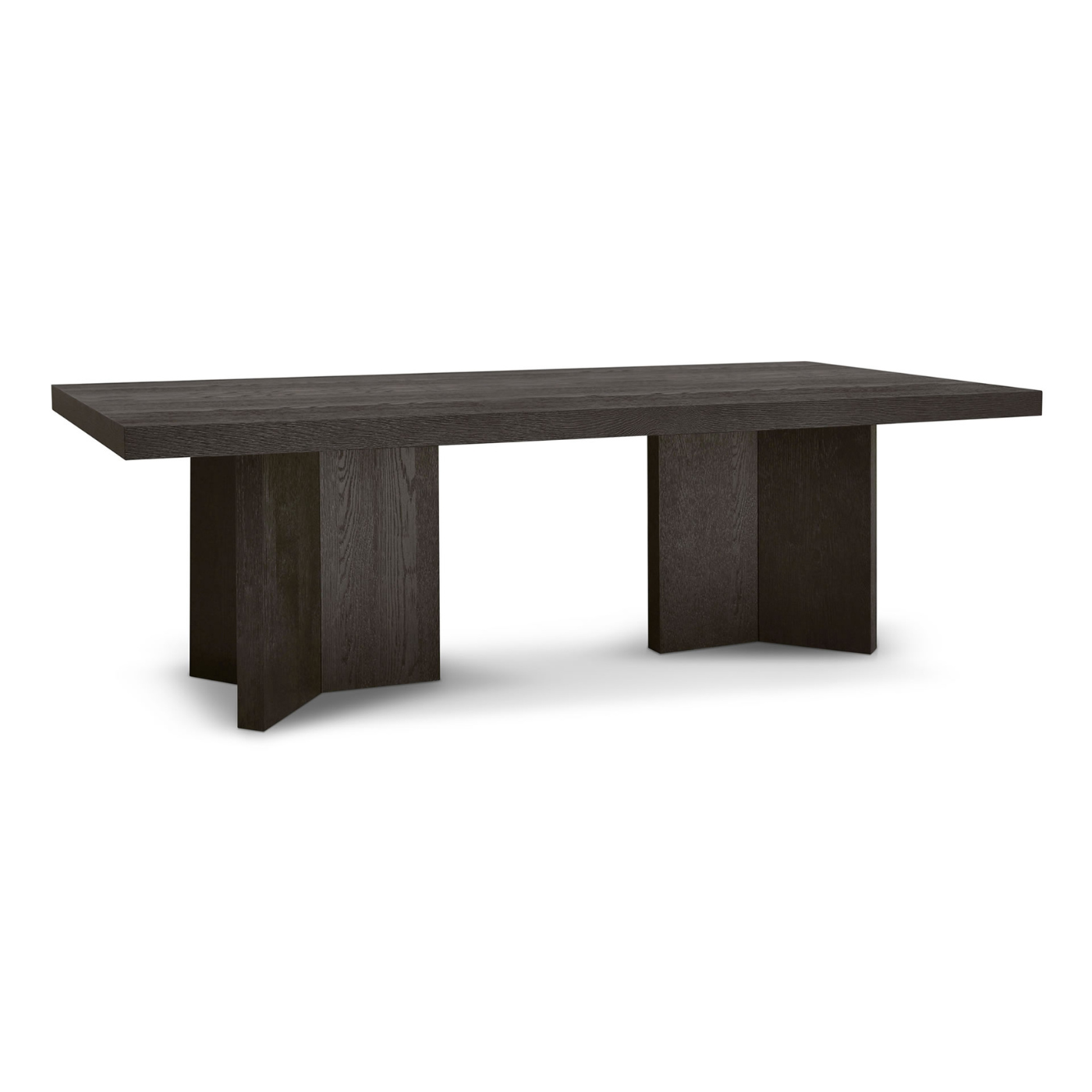 Sorrento Modern Design 10-Seater Dining Table Textured Dark Oak Veneer by Berkeley Designs - Maison Rêves UK