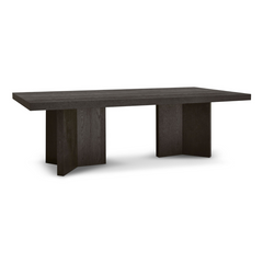 Sorrento Modern Design 10-Seater Dining Table Textured Dark Oak Veneer by Berkeley Designs - Maison Rêves UK