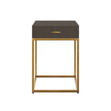 Hampton Bedside Table - Brown Shagreen by DI Designs