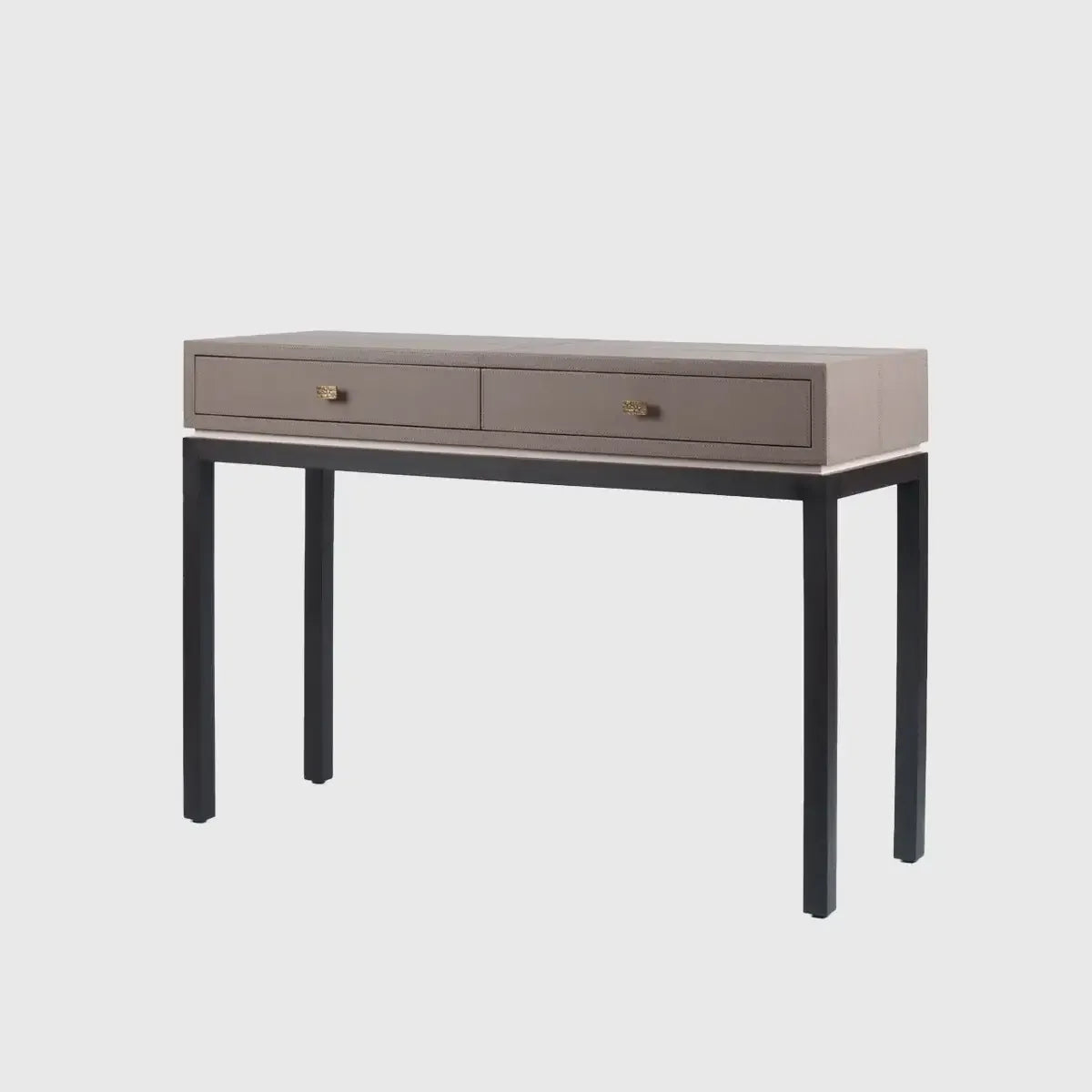 Barrington Console 2 Drawer Putty Leather