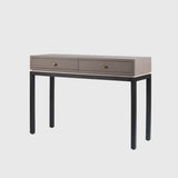 Barrington Console 2 Drawer Putty Leather