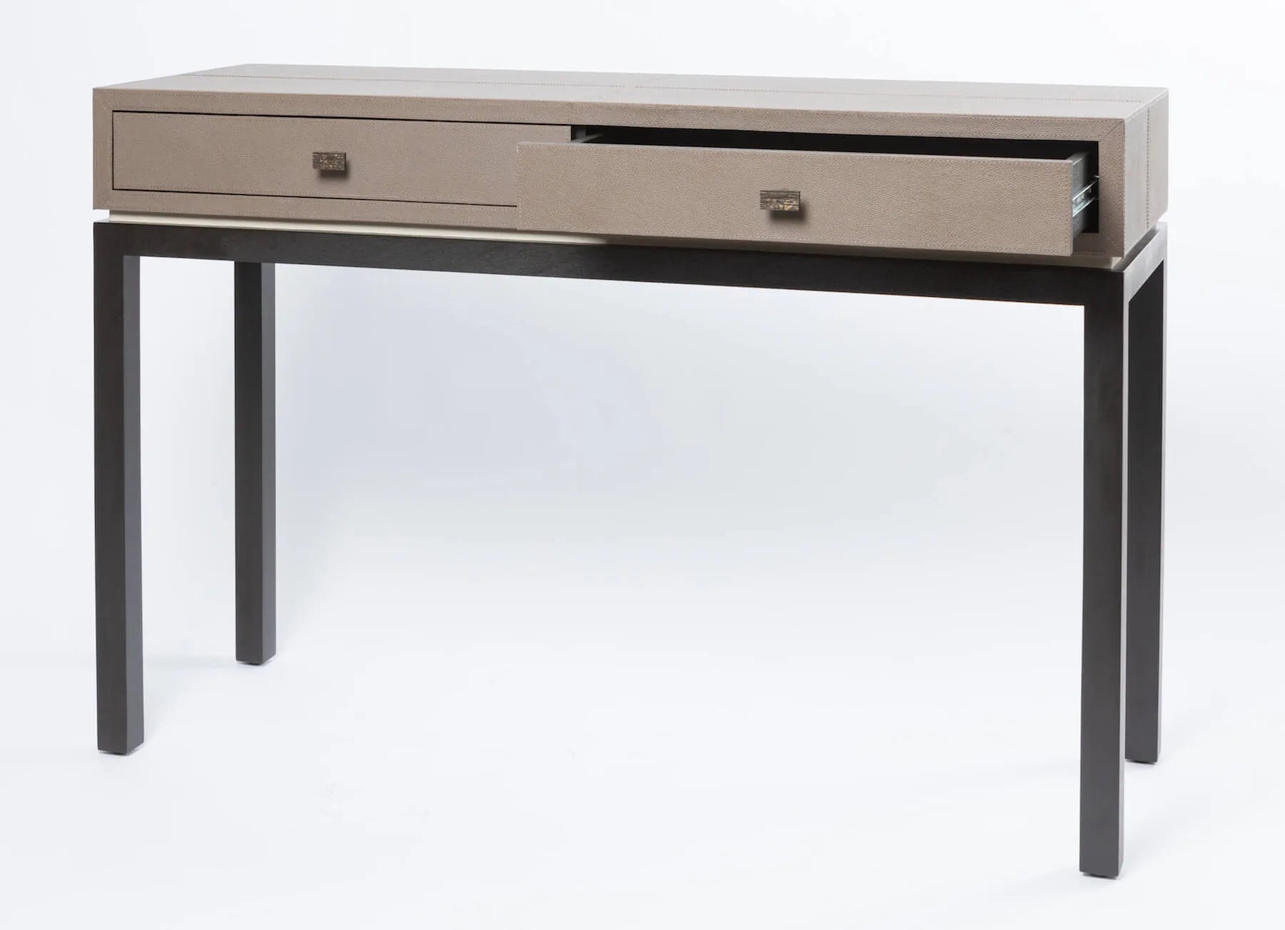 Barrington Console 2 Drawer Putty Leather