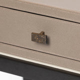 Barrington Console 2 Drawer Putty Leather