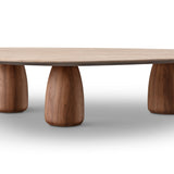 Basilca Coffee Table - Walnut Travertine