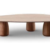 Basilca Coffee Table - Walnut Travertine