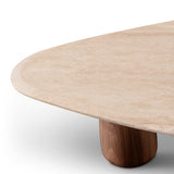 Basilca Coffee Table - Walnut Travertine