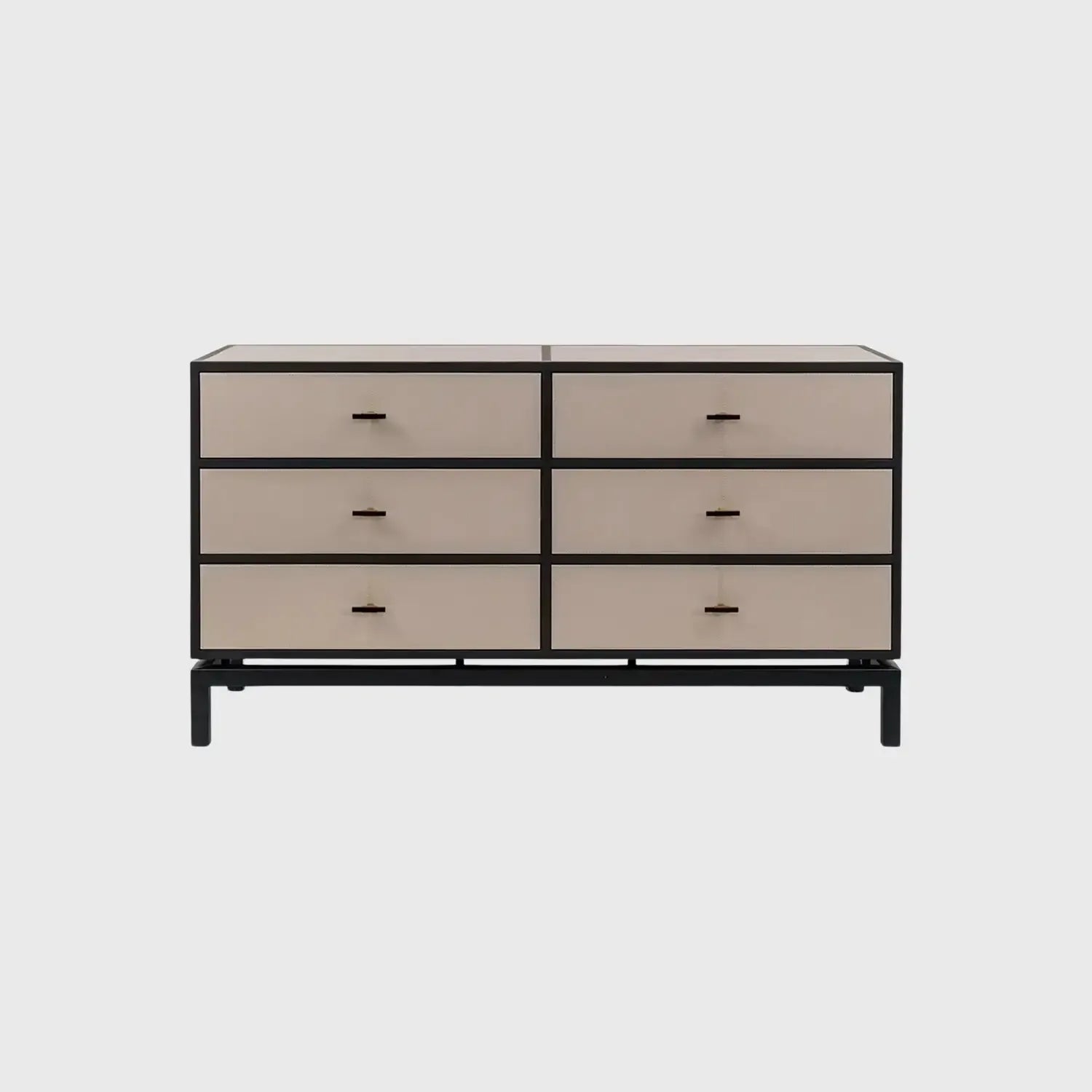 Bertie 6 Drawer Chest Pumice Leather
