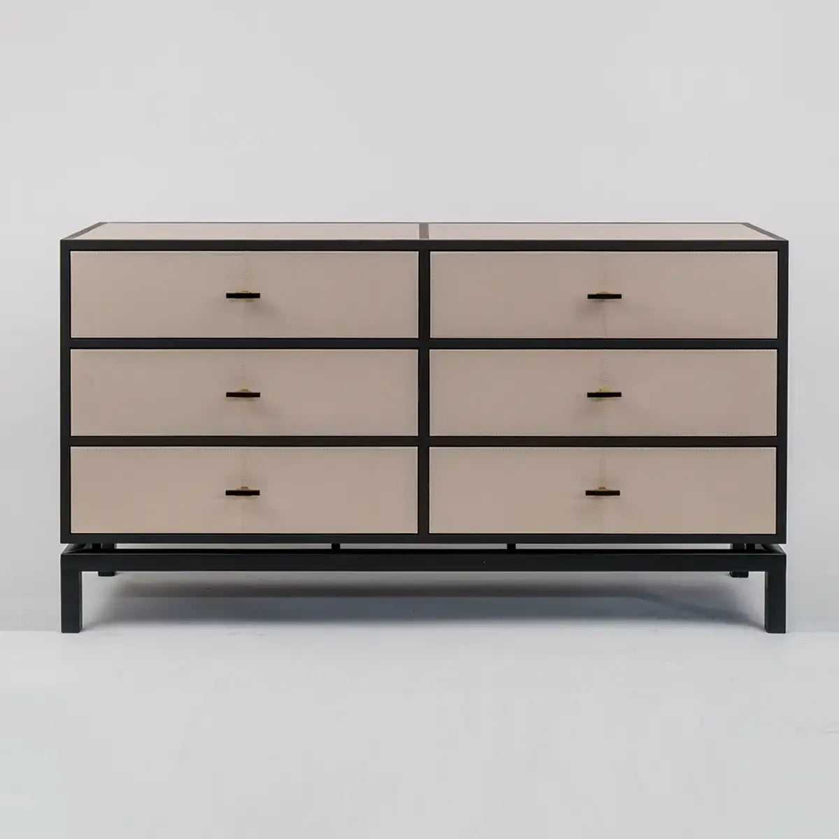 Bertie 6 Drawer Chest Pumice Leather