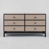 Bertie 6 Drawer Chest Pumice Leather