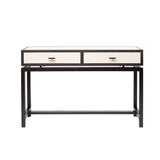 Bertie Console 2 Drawer Pumice Leather