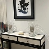 Bertie Console 2 Drawer Pumice Leather
