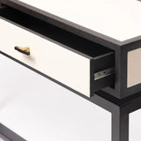 Bertie Console 2 Drawer Pumice Leather