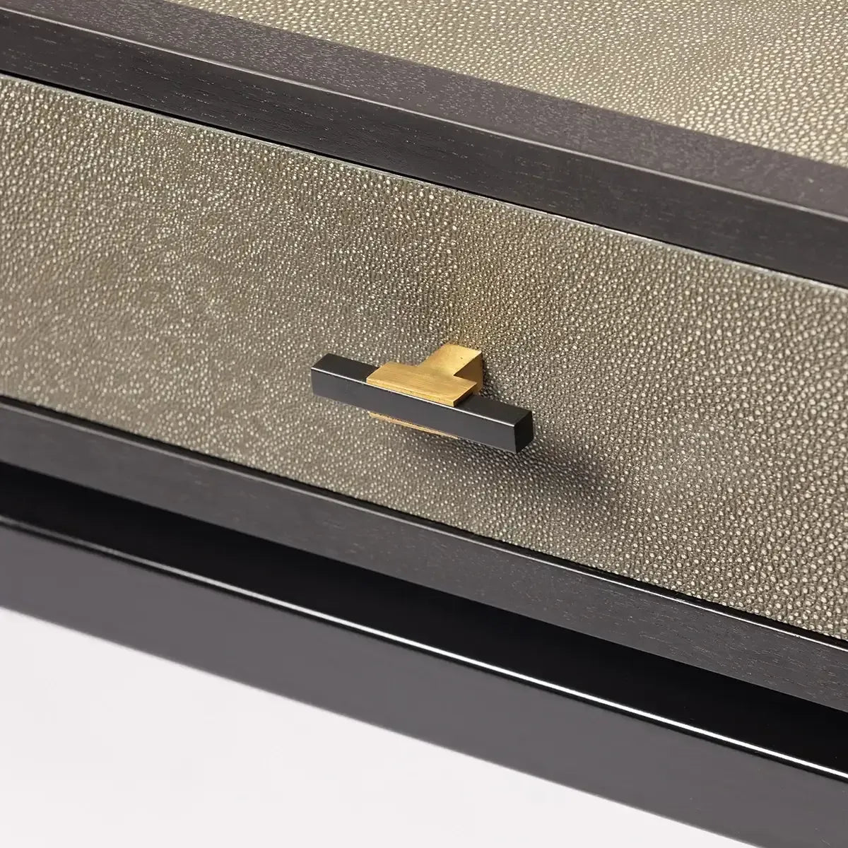 Bertie Console 2 Drawer Shagreen Leather
