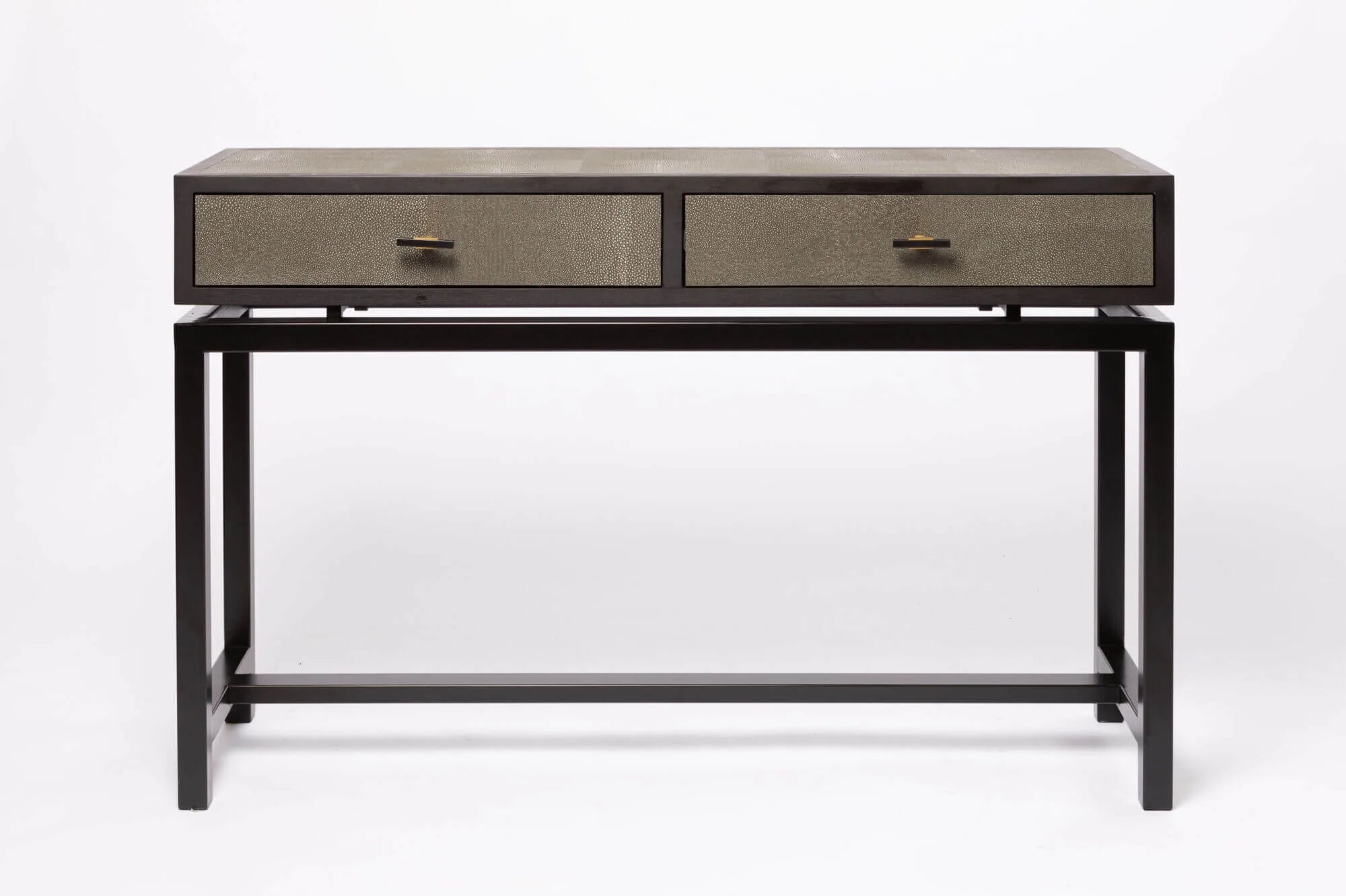 Bertie Console 2 Drawer Shagreen Leather