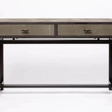 Bertie Console 2 Drawer Shagreen Leather