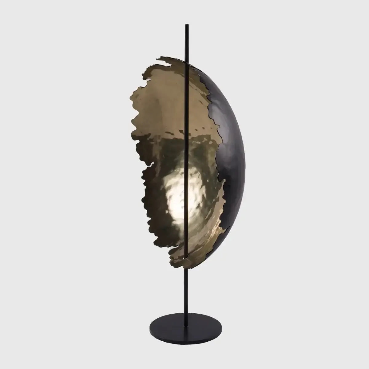 Broken Steel Large Round Black