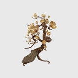 Bronze Blossom ON ROCK Sculpture