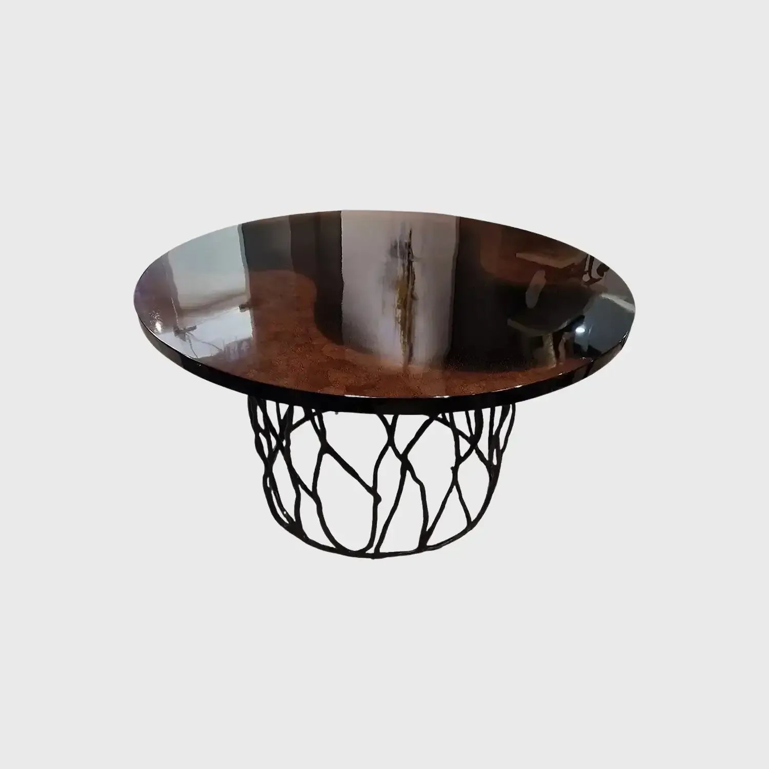 Bronze Dining Table Eggshell Top