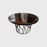 Bronze Dining Table Eggshell Top