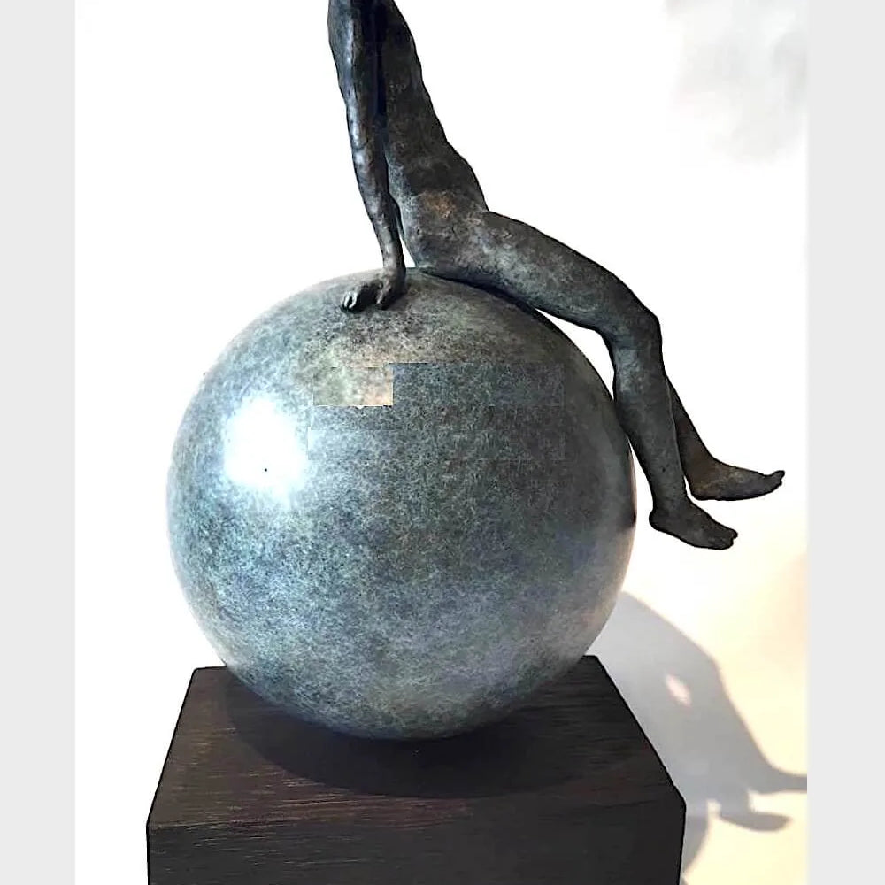 Bronze Figure On Globe 2