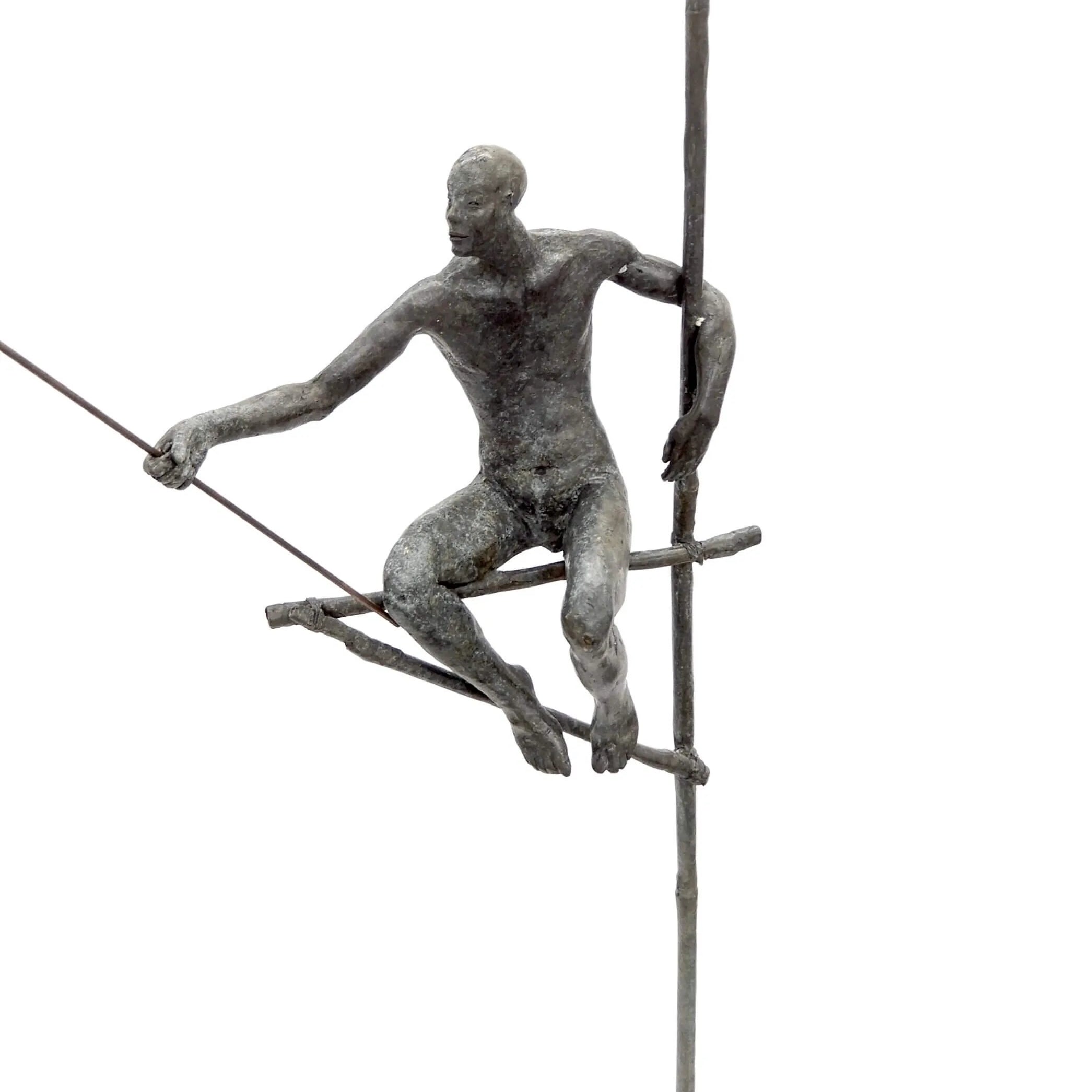 Bronze Fishermen On Tall Stand