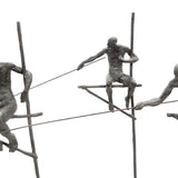 Bronze Fishermen On Tall Stand