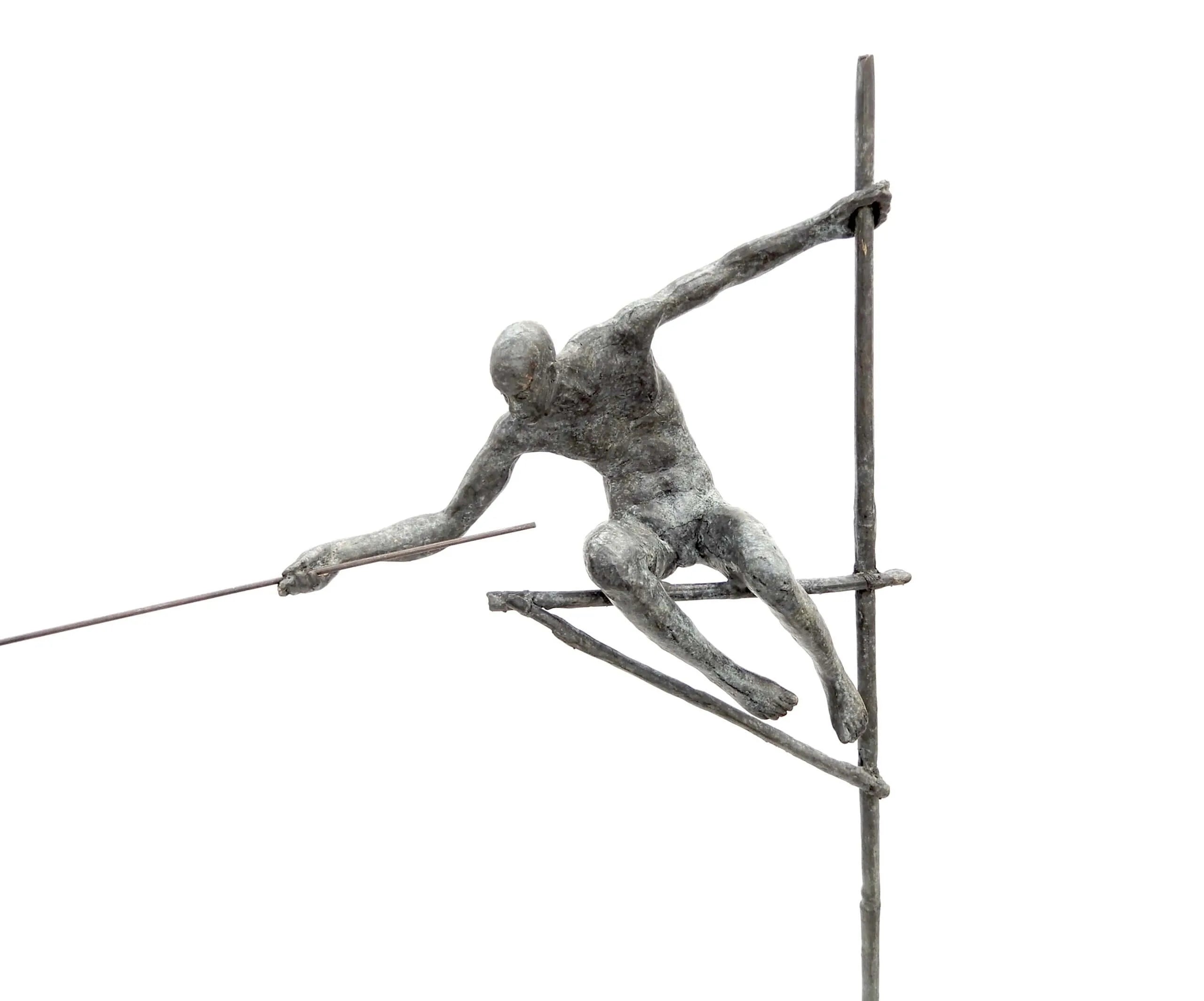 Bronze Fishermen On Tall Stand