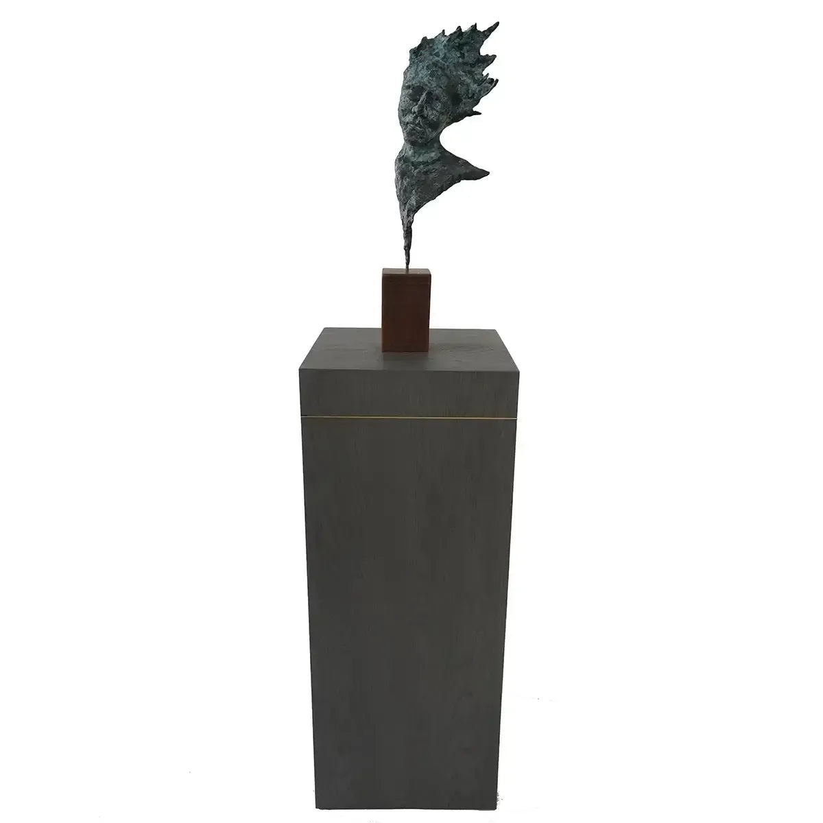 Bronze Head Windy Day Sculpture