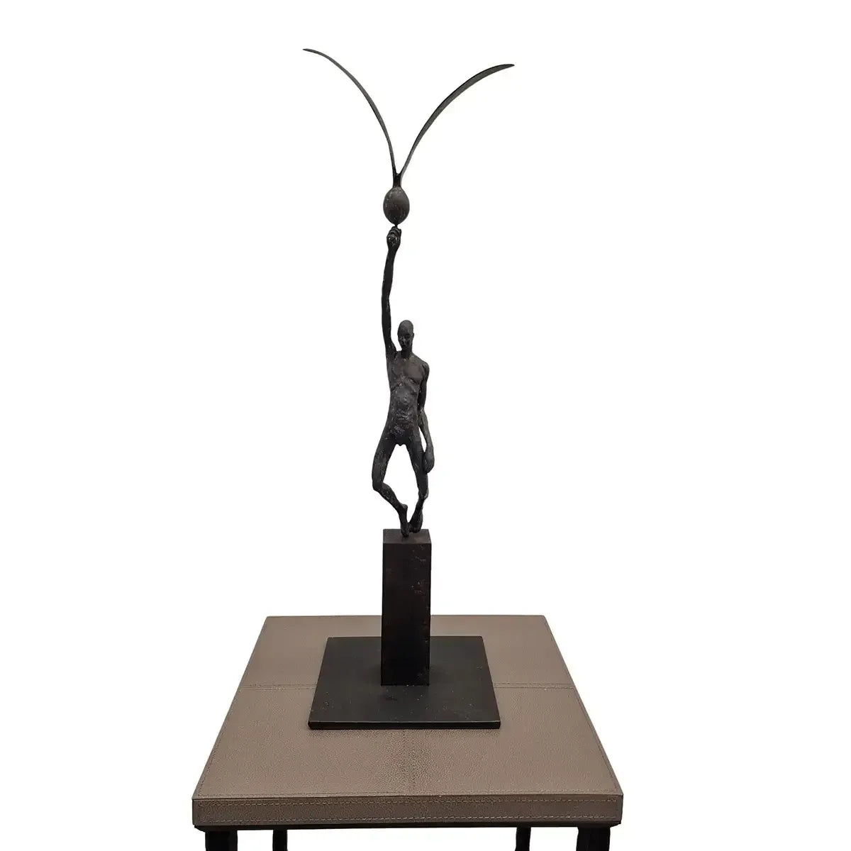 Bronze Man With Bird