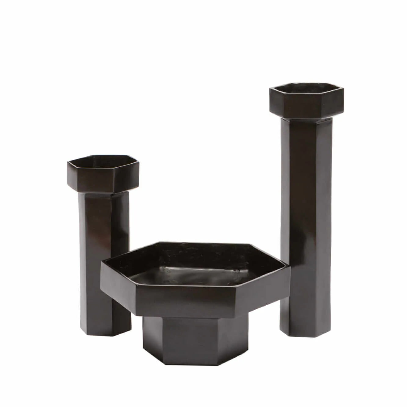 Bronze Nera Hexagon Vase High