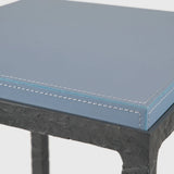 Bronze Pedestal Blu Leather